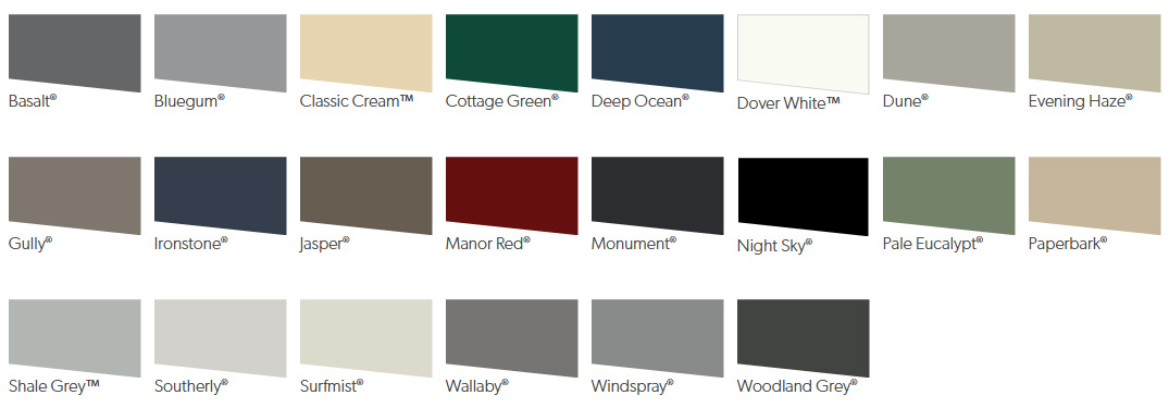 Clean Edge Gutter Colours